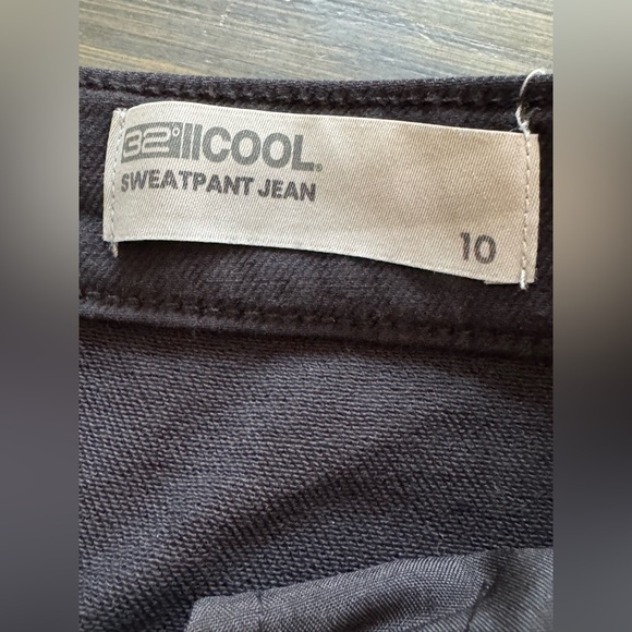 32 Degrees black slim fit sweatpants Jean NWT size 10 - Picture 5 of 6